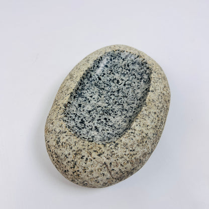 Foggy Spotted Soap Dish - Riverstone