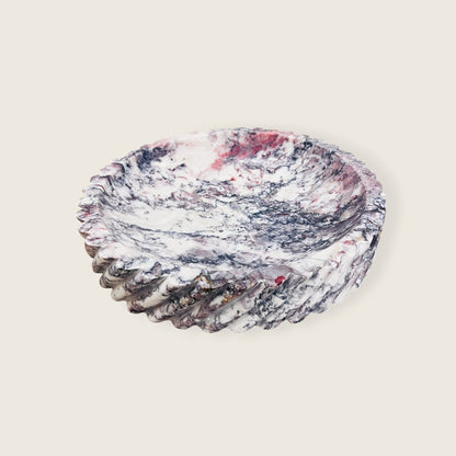 Petra Marble Bowl - Red & White
