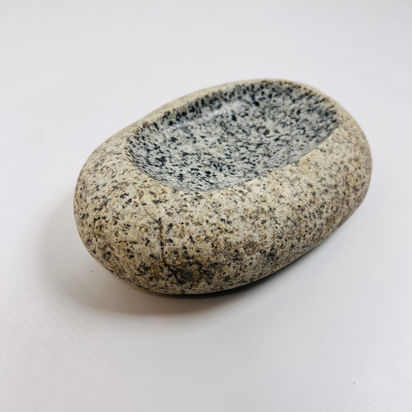 Foggy Spotted Soap Dish - Riverstone