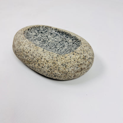 Foggy Spotted Soap Dish - Riverstone