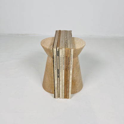 Biconic Bookends Pair - Travertine