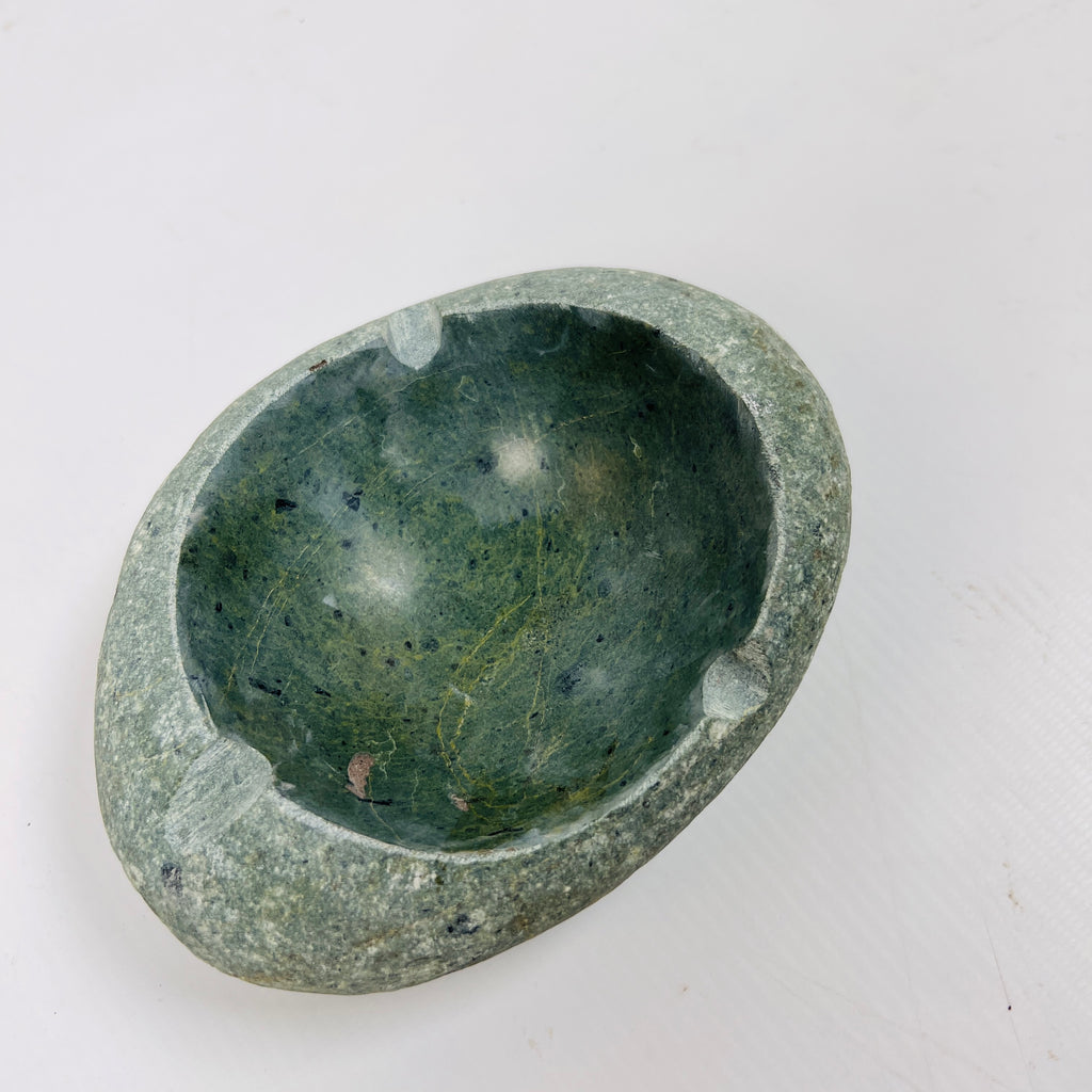 River Stone Emerald Green Hued Ash Tray