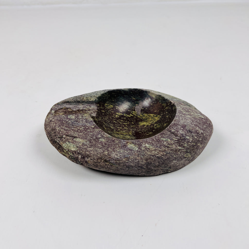 River Stone Lime Spotted Bark Ash Tray