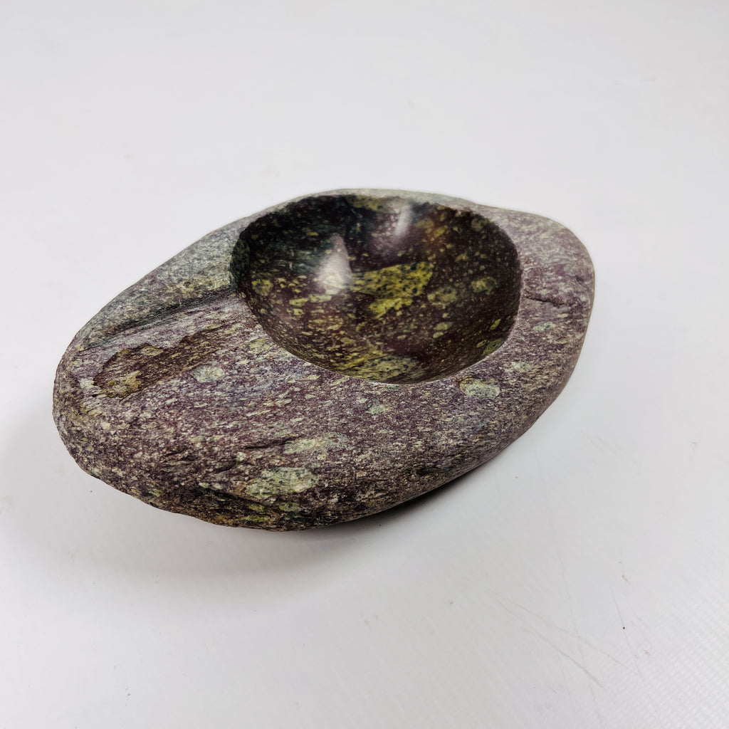 River Stone Lime Spotted Bark Ash Tray