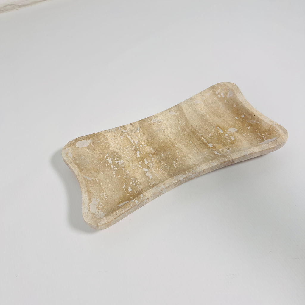 Terra Grazed Travertine Tray