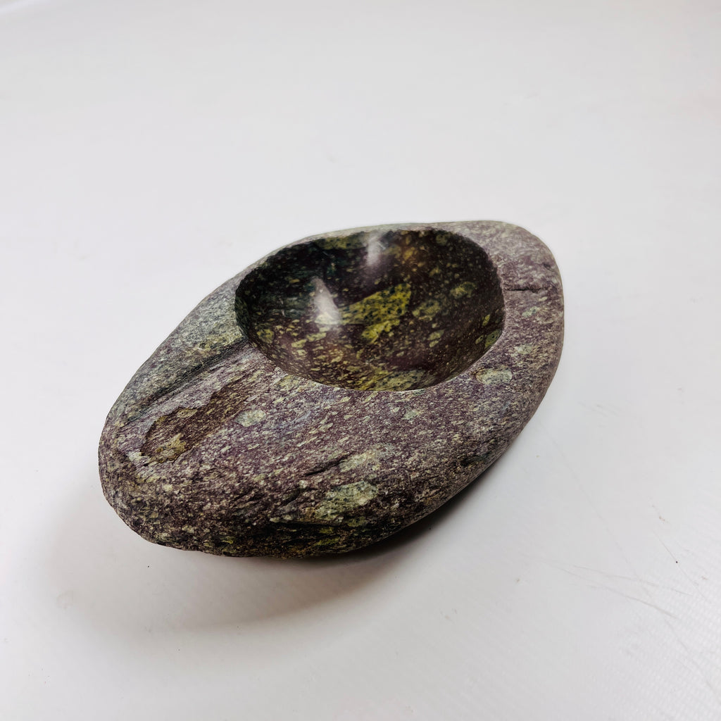 River Stone Lime Spotted Bark Ash Tray