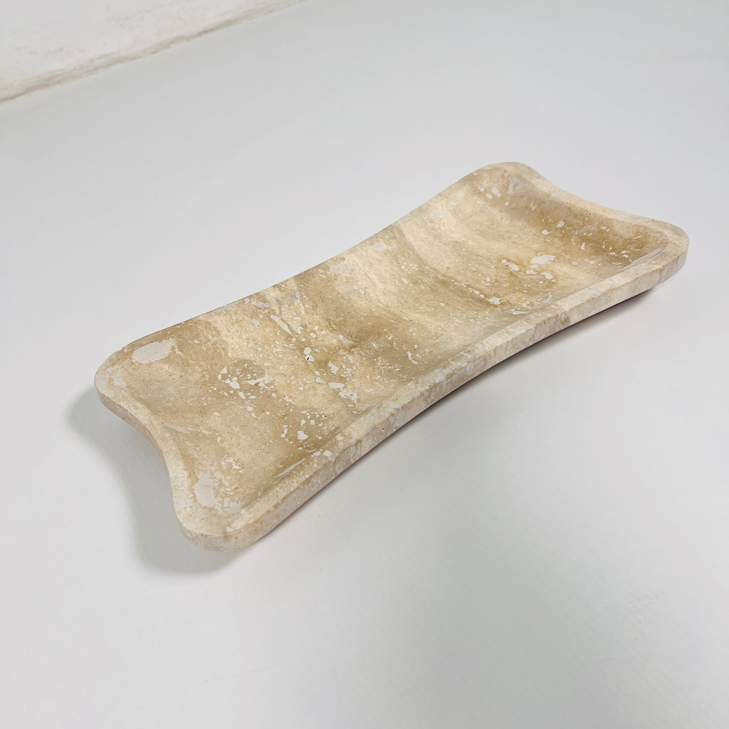 Terra Grazed Travertine Tray