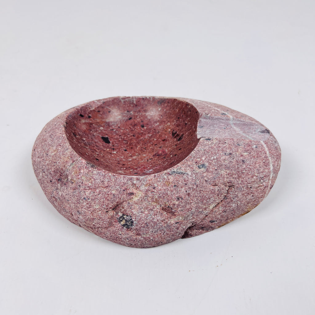 River Stone Red Spotted Ash Tray