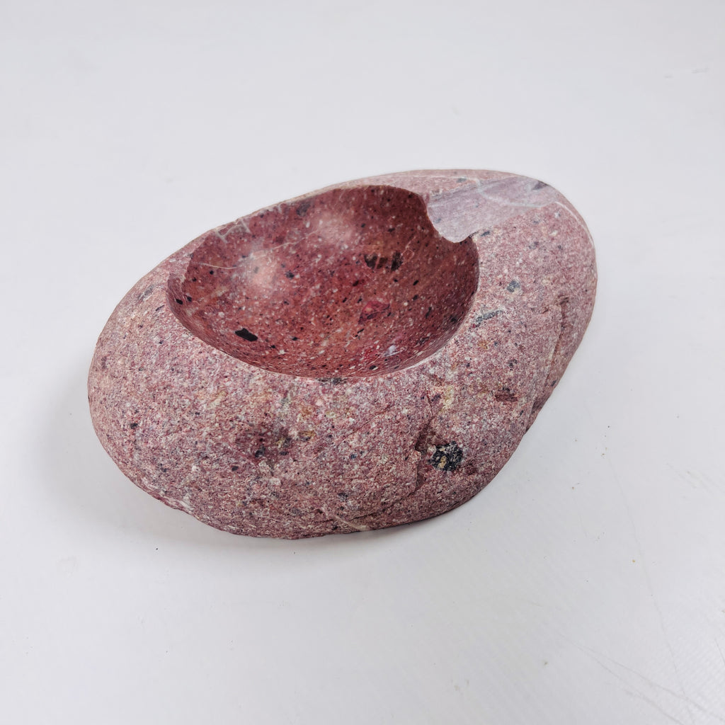 River Stone Red Spotted Ash Tray