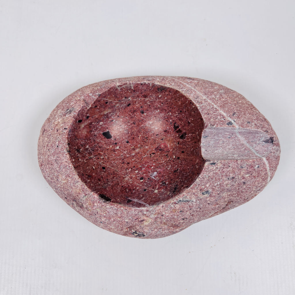 River Stone Red Spotted Ash Tray