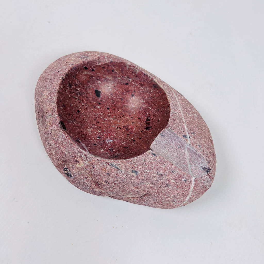 River Stone Red Spotted Ash Tray