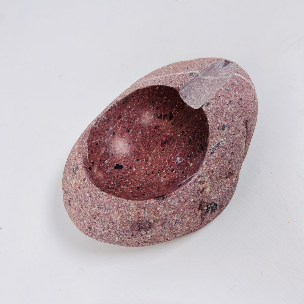 River Stone Red Spotted Ash Tray