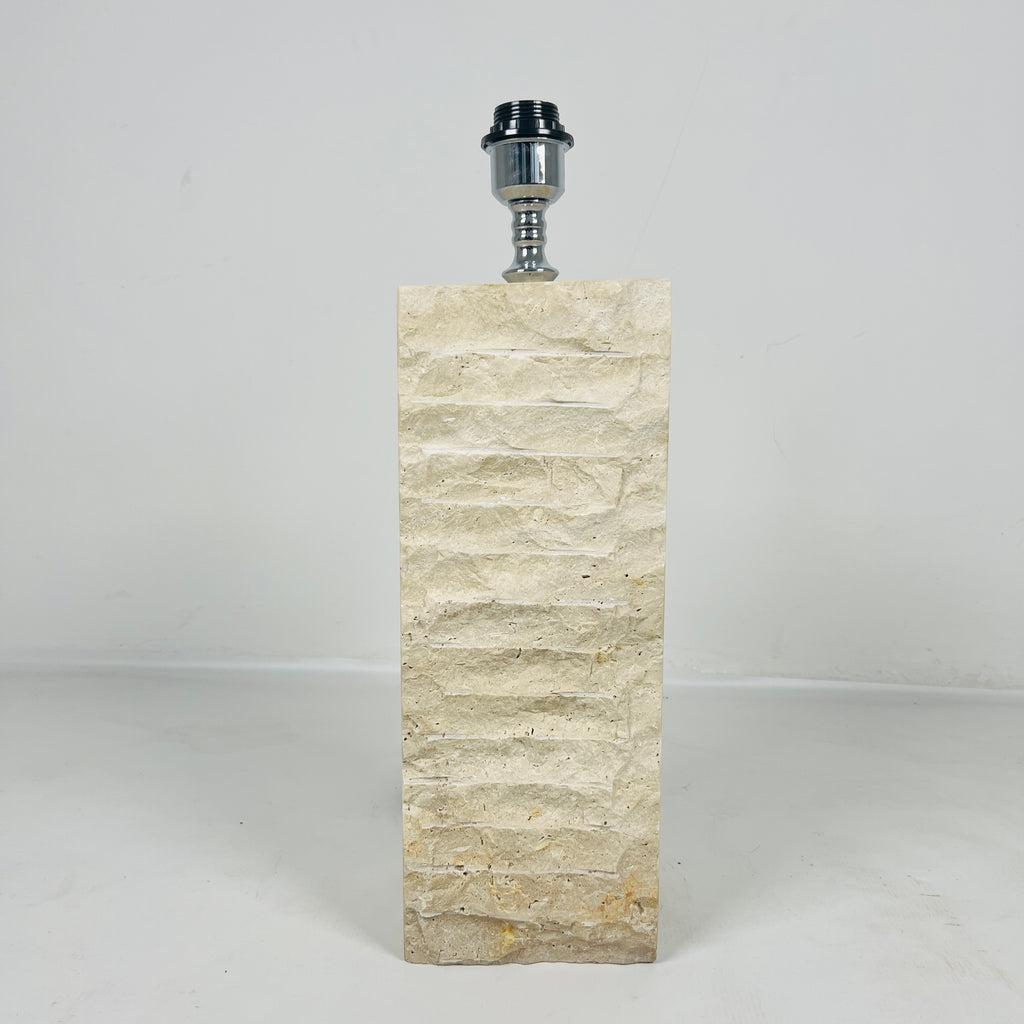 Sleek Travertine Table Lamp