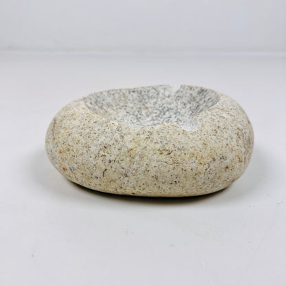 Spotted Eggshell Ash Tray -River Stone
