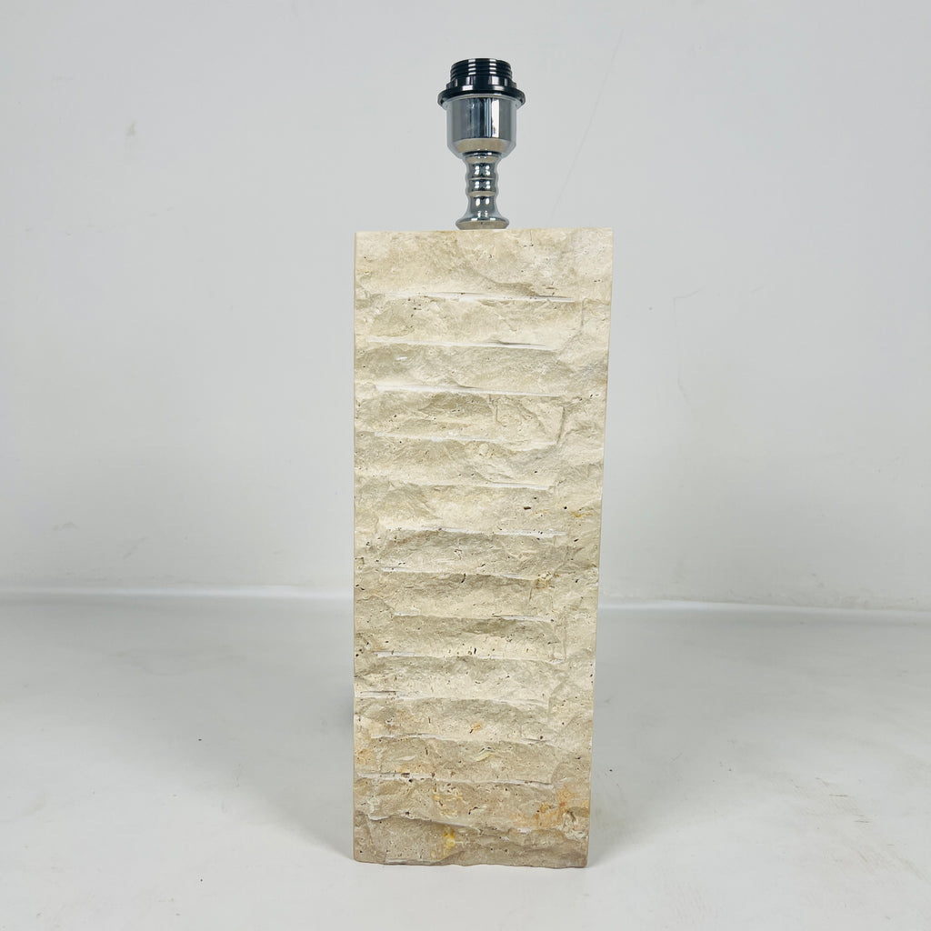 Sleek Travertine Table Lamp