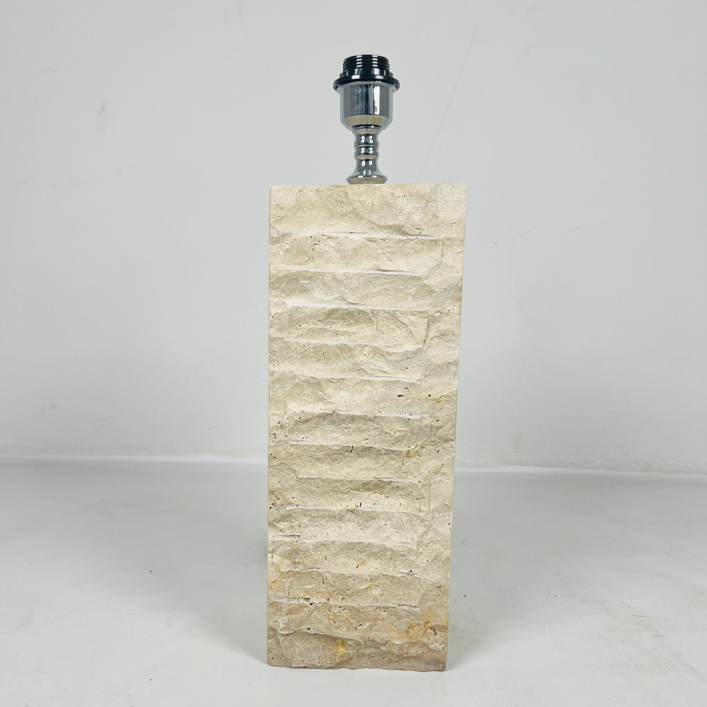 Sleek Travertine Table Lamp