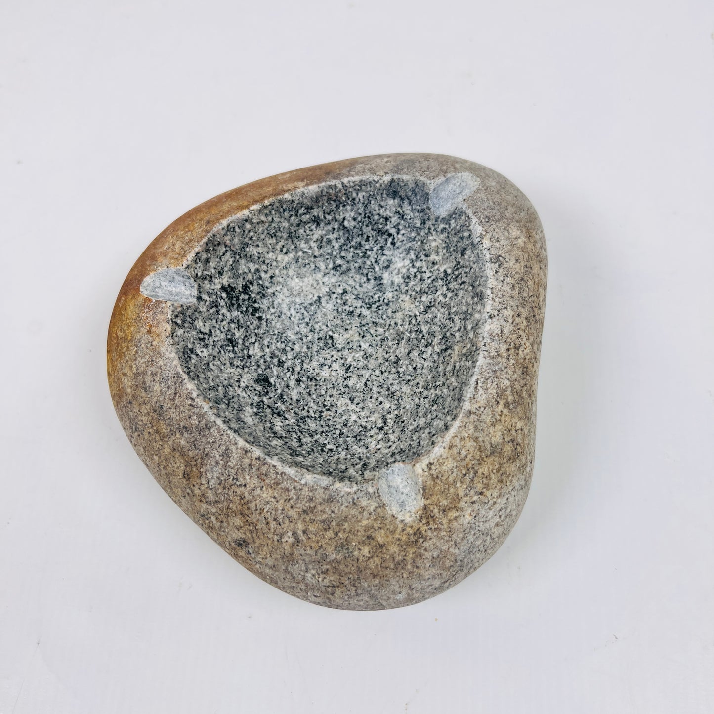 Brown Marked Ash Tray - River Stone