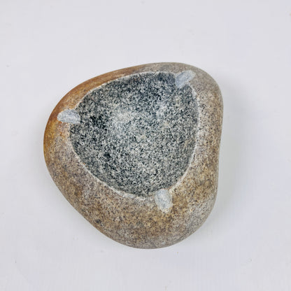Brown Marked Ash Tray - River Stone