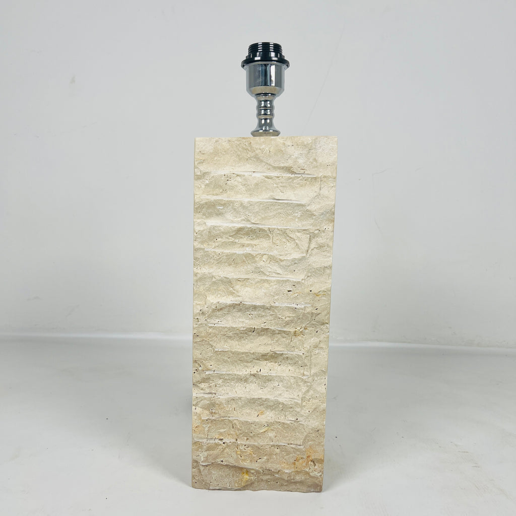 Sleek Travertine Table Lamp