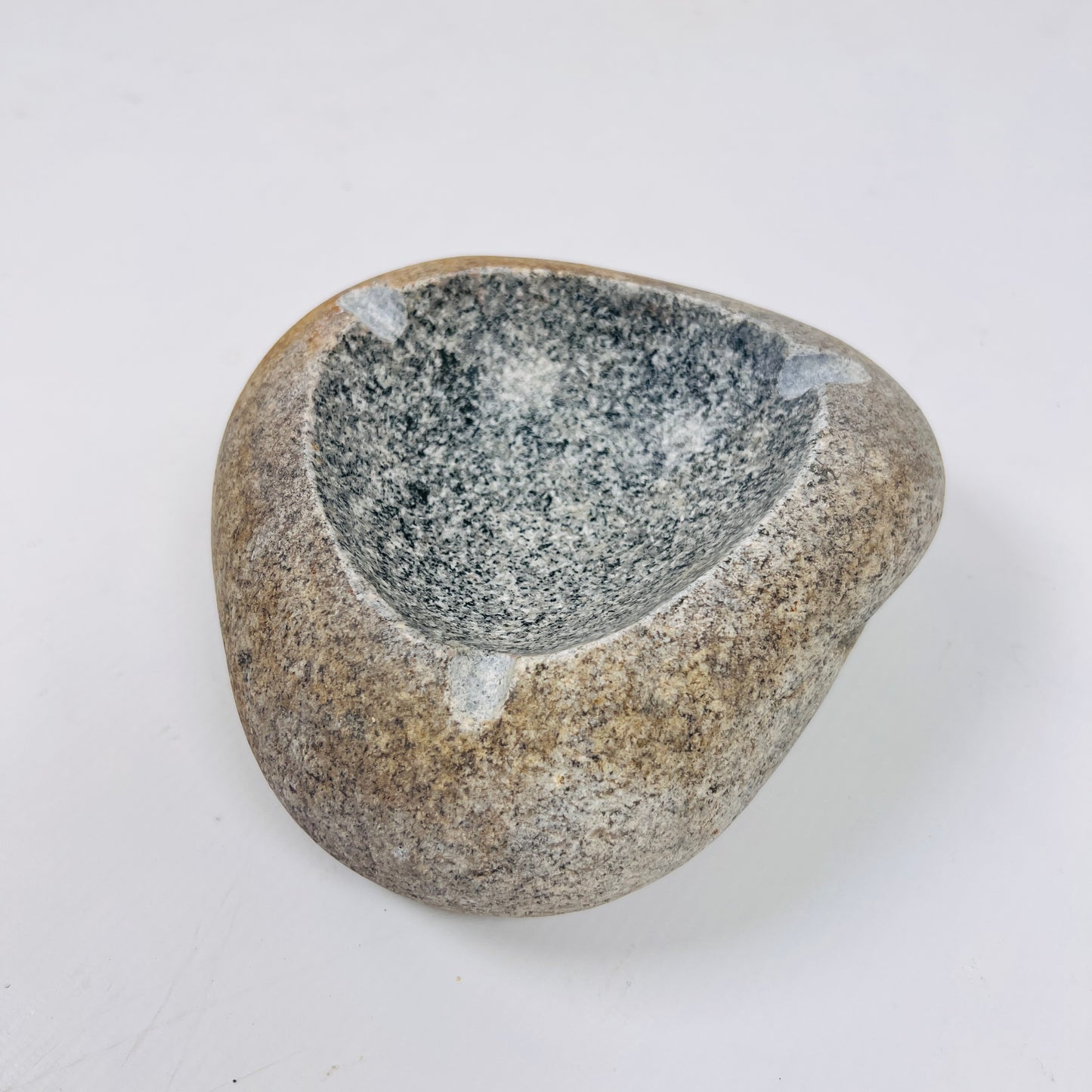 Brown Marked Ash Tray - River Stone