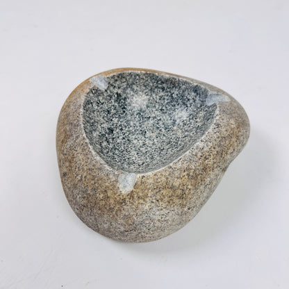 Brown Marked Ash Tray - River Stone