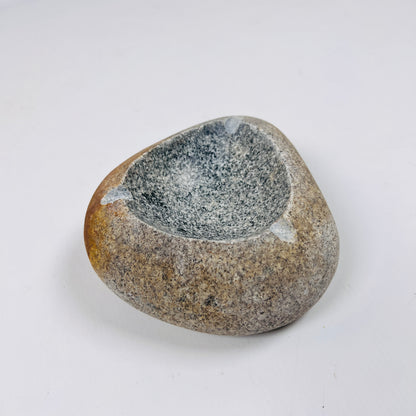 Brown Marked Ash Tray - River Stone