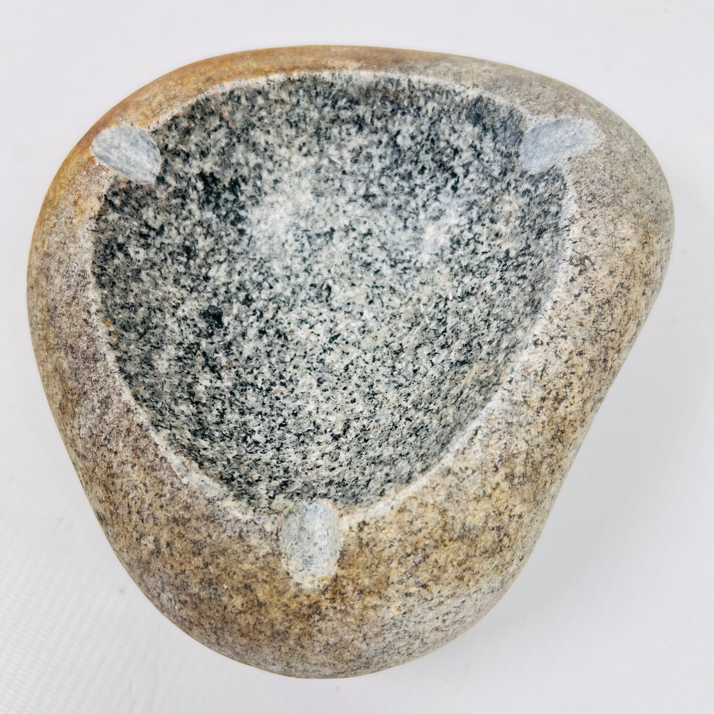 Brown Marked Ash Tray - River Stone