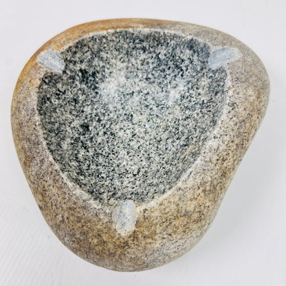 Brown Marked Ash Tray - River Stone