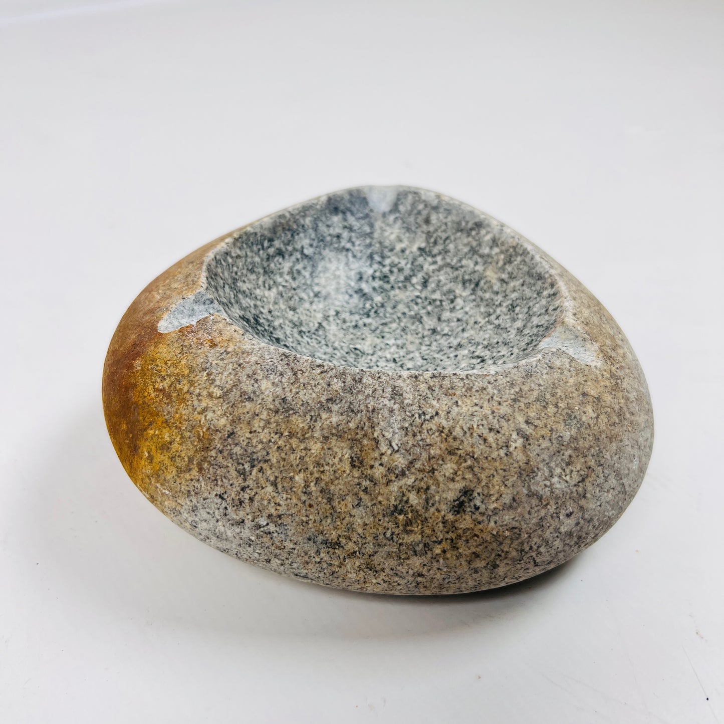Brown Marked Ash Tray - River Stone