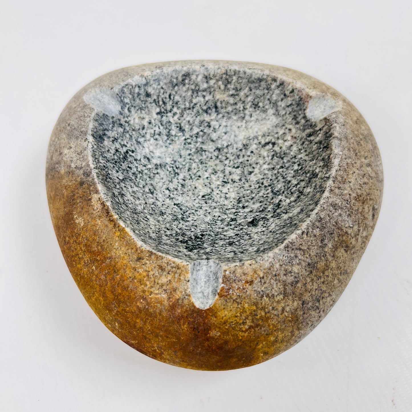 Brown Marked Ash Tray - River Stone