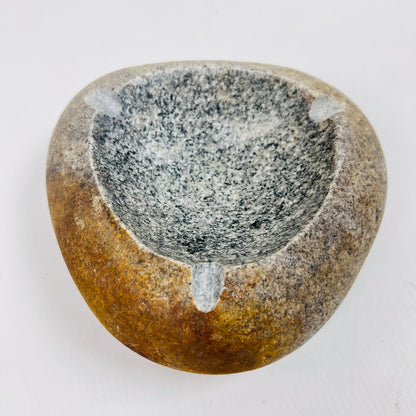 Brown Marked Ash Tray - River Stone
