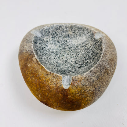 Brown Marked Ash Tray - River Stone