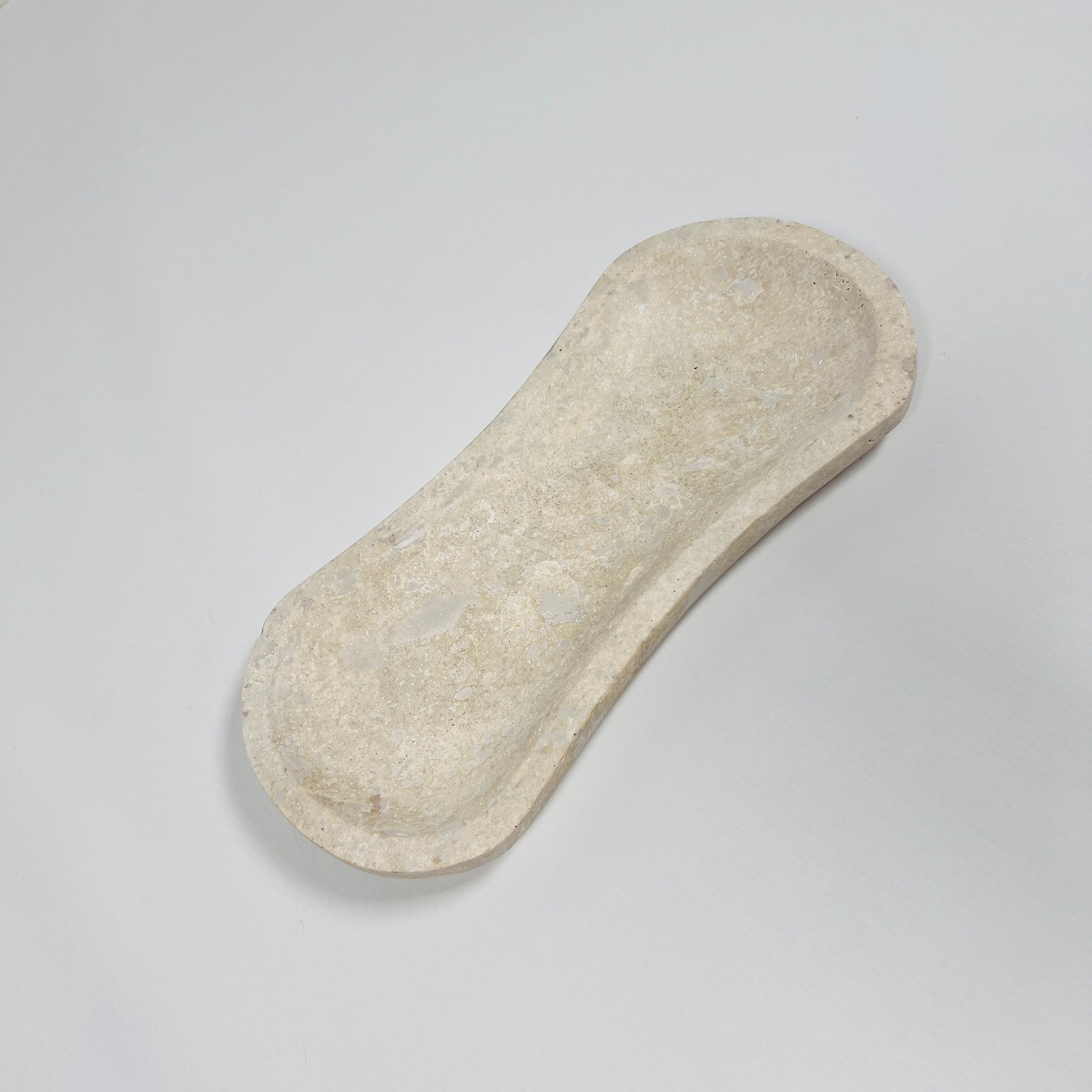 Light Beige Ridge Travertine Tray