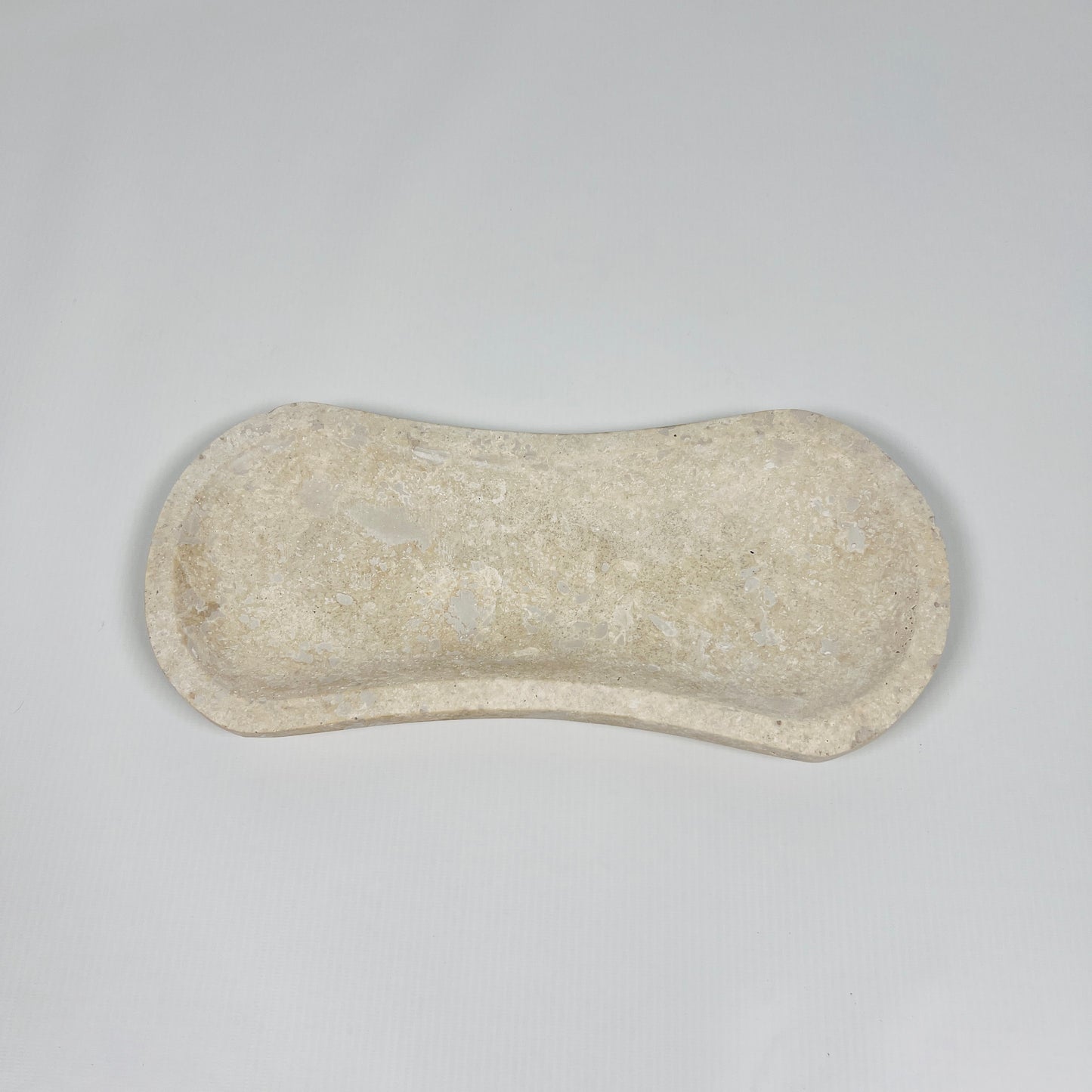 Light Beige Ridge Travertine Tray