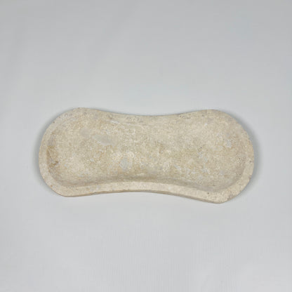 Light Beige Ridge Travertine Tray