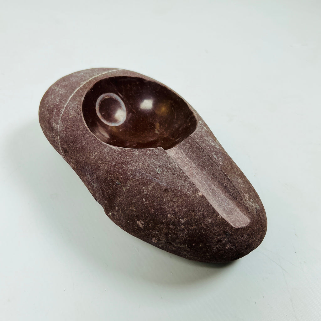 River Stone Burgundy Ringed Ash Tray