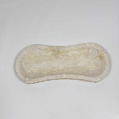Light Beige Ridge Travertine Tray