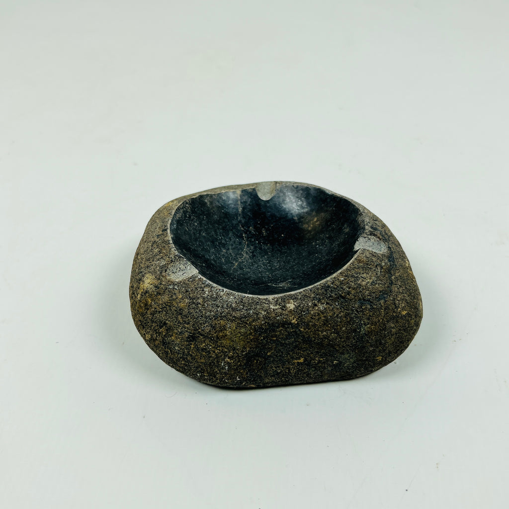 River Stone Deep Blue Specked Ash Tray