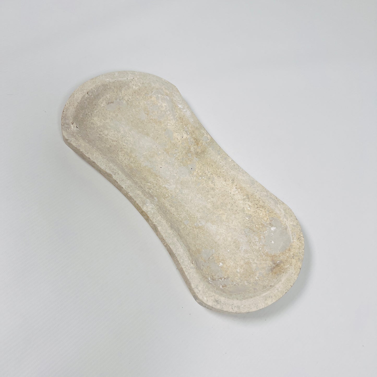 Light Beige Ridge Travertine Tray