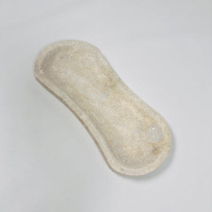 Light Beige Ridge Travertine Tray