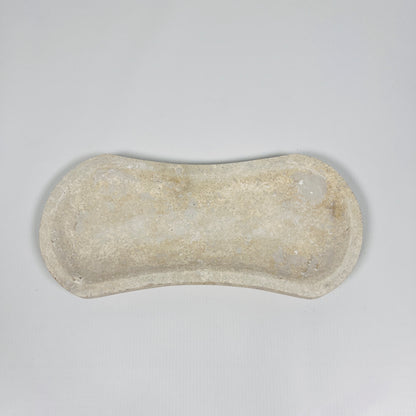 Light Beige Ridge Travertine Tray