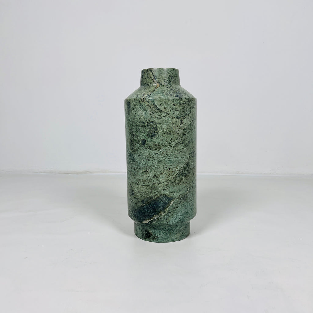 Cylindrical Green Vase