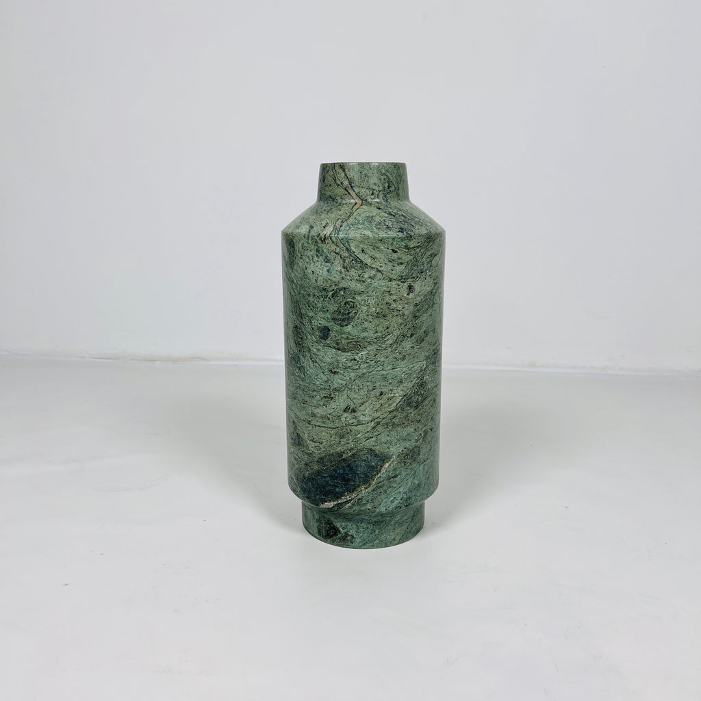 Cylindrical Green Vase