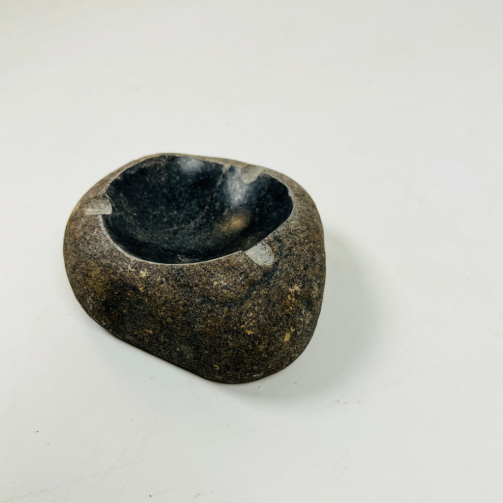 River Stone Deep Blue Specked Ash Tray