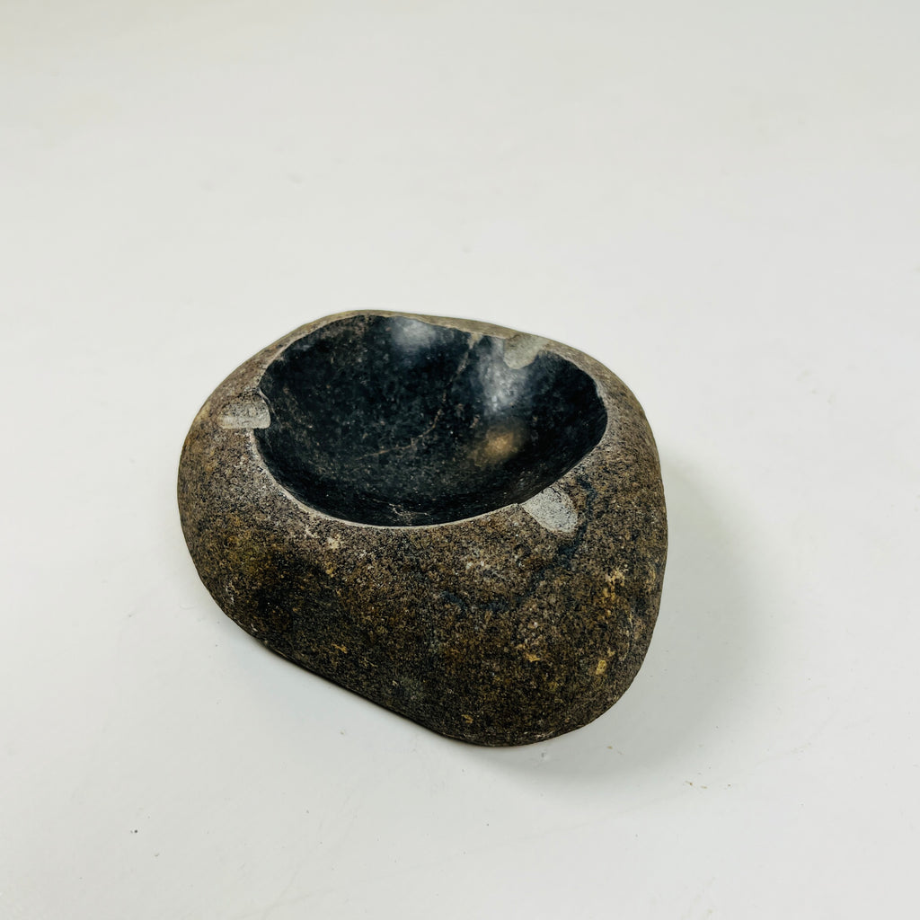 River Stone Deep Blue Specked Ash Tray