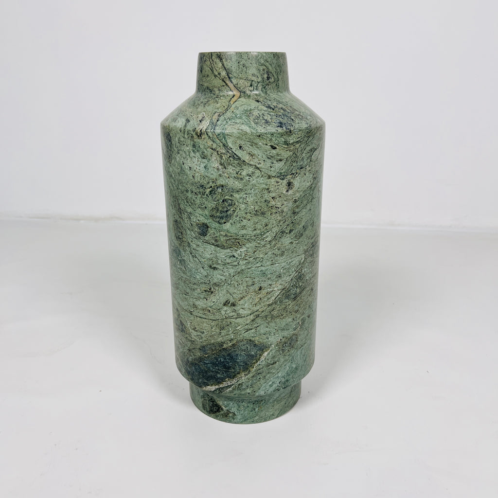 Cylindrical Green Vase