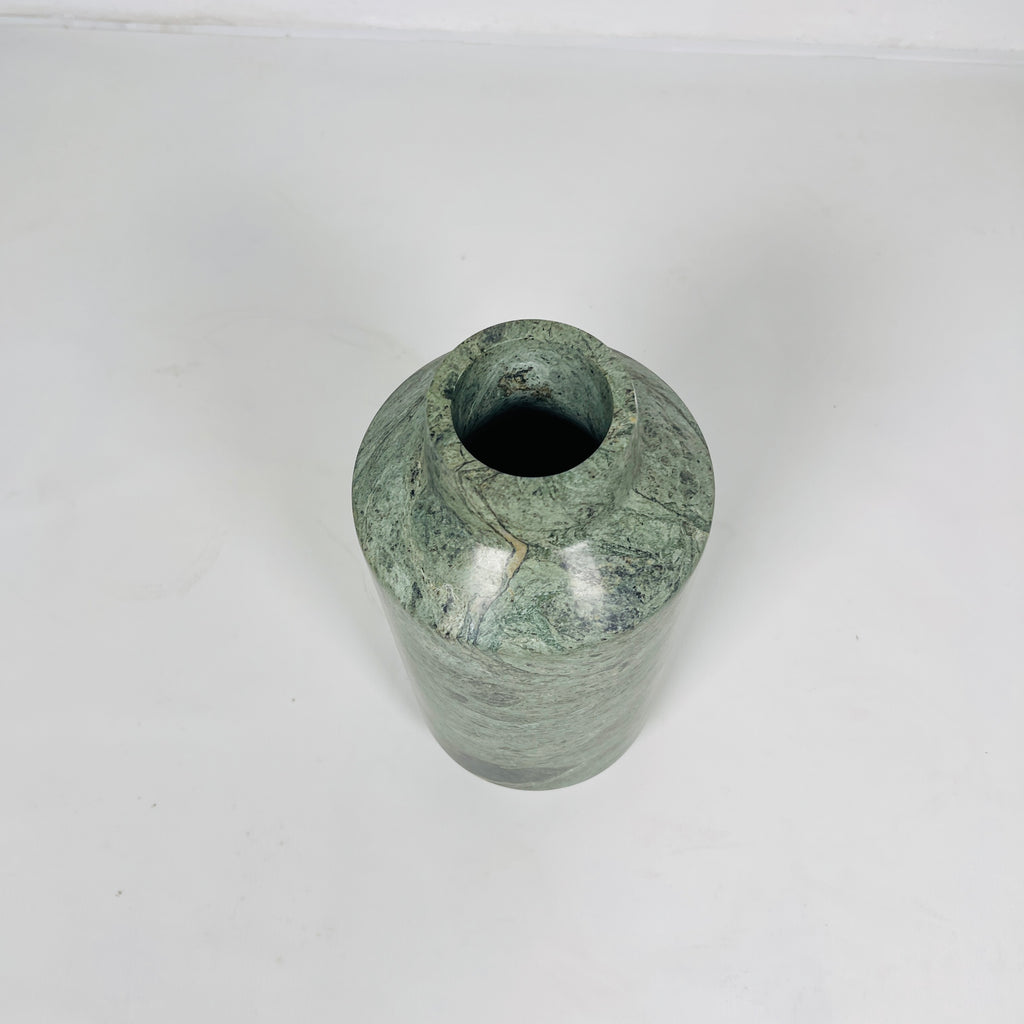 Cylindrical Green Vase