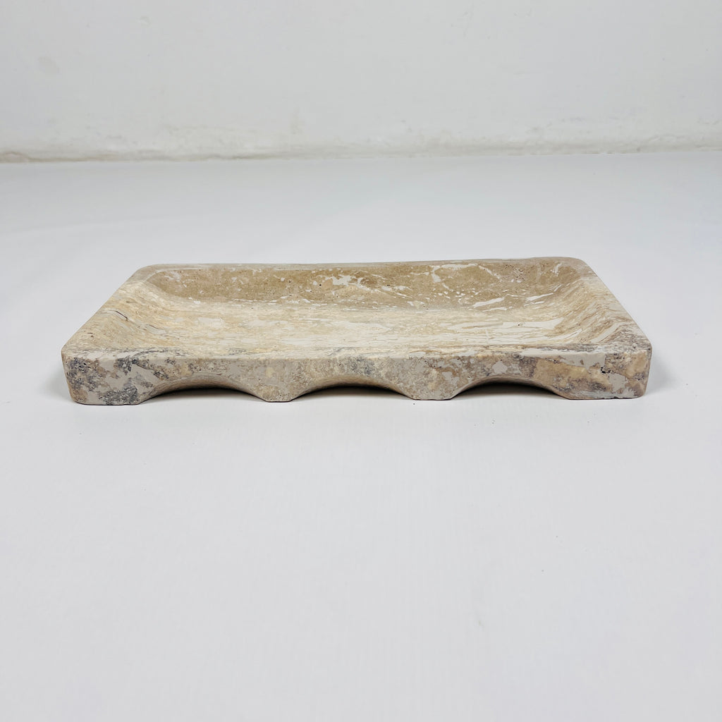 Dual Grazed Travertine Tray