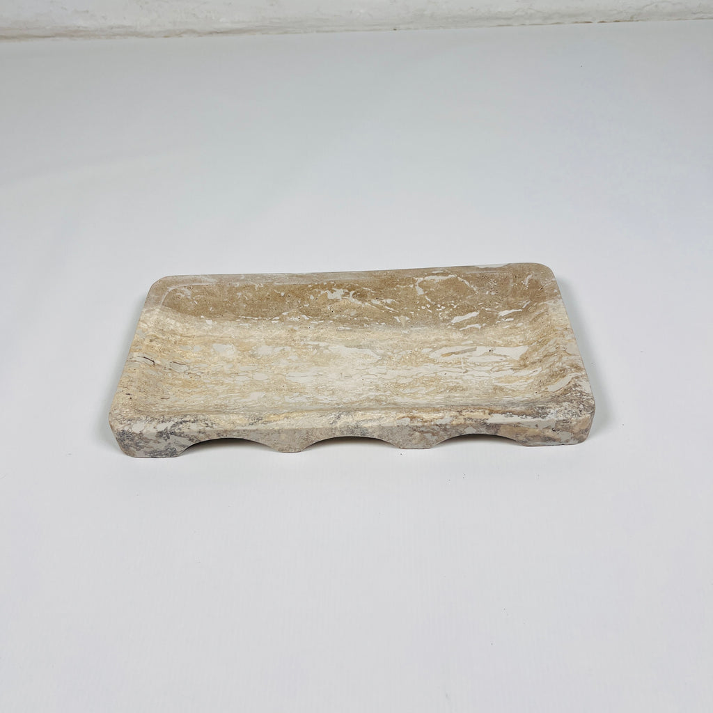 Dual Grazed Travertine Tray