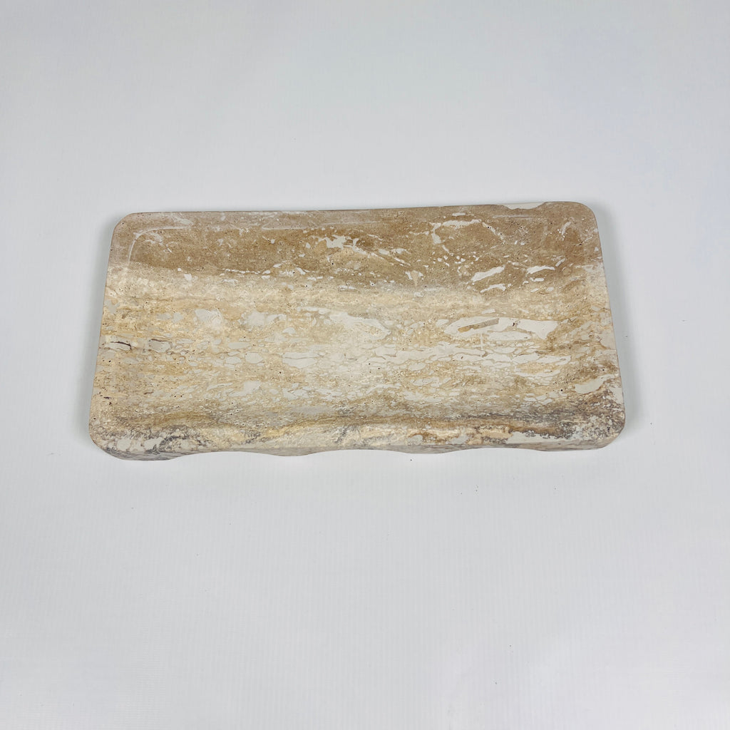 Dual Grazed Travertine Tray